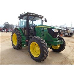 JOHN DEERE 6125R MFWD FARM TRACTOR, S/N 738871 (12 YR) 3 PTH, PTO, 3 HYD REMOTES, ECAB W/AIR, 460/85