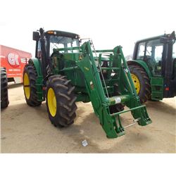 JOHN DEERE 6150M MFWD FARM TRACTOR, S/N 765975 (13 YR) 3 PTH, PTO, 3 HYD REMOTES, JOHN DEERE H360 LO