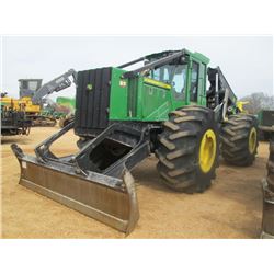 JOHN DEERE 848H GRAPPLE SKIDDER, S/N 657627 (14 YR) DUAL ARCH WINCH, ECAB W/AIR, 30.5L-32 TIRES, MET