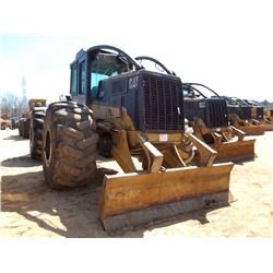 CAT 525B GRAPPLE SKIDDER, S/N 3KZ01654 (05 YR) SINGLE ARCH, ECAB W/AIR, 30.5L-32 TIRES, METER READIN