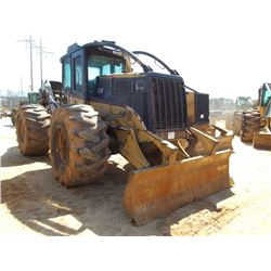 CAT 525B GRAPPLE SKIDDER, S/N 3KZ01936 (05 YR) SINGLE ARCH, ECAB W/AIR, 30.5L-32 TIRES, METER READIN