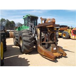 JOHN DEERE 843J FELLER BUNCHER, S/N 612083 (07 YR) WARATAH FD45 SAW HEAD, ECAB W/AIR, 30.5-32 TIRES,