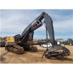 JOHN DEERE 2554 SHOVEL LOADER, S/N P00026, LIVE HEEL, CONTINIOUS ROTATION GRAPPLE, ECAB W/AIR, METER