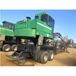 JOHN DEERE 437C LOG LOADER, S/N 13243 (06 YR) CSI DELIMBER, ECAB W/AIR, MTD ON PITTS T/A TRAILER, S/
