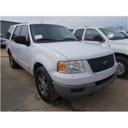 2008 FORD EXPEDITION SUV, S/N 1FMPU16LX3LC08802, GAS ENG, A/T, ODOMETER READING 132,468 MILES