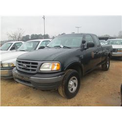 2001 FORD F150 4X4 PICKUP, S/N 1FTRX18L71NA83163, GAS ENGINE, A/T, EXTENDED CAB