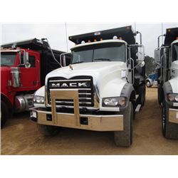 2014 MACK GU713 TRI-AXLE DUMP, S/N 1M2AX09CXEM021057, MACK MP8-425M ENG, 10 SPD TRANS, 44K REARS, 18
