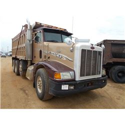 1996 PETERBILT 377 TRI-AXLE DUMP, S/N 1XPCDB9X6TN396812, CAT DIESEL ENGINE, 10 SPD TRANS, 38K REARS,
