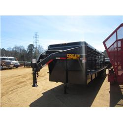 2013 CIRCLE W CATTLE TRAILER, S/N 1C9TB3283D1140212, TRI-AXLE, 6,000# AXLES, ELECTRIC BRAKES, 2 CUT