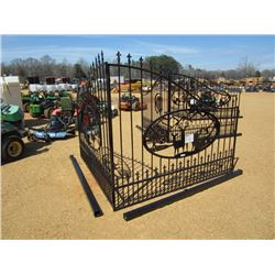 16' DEER DESIGN IRON GATE W/POST
