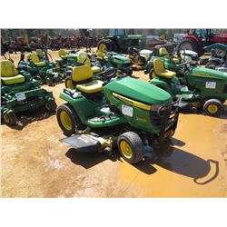 JOHN DEERE X500 RIDING MOWER, S/N 052114, 48" DECK, METER READING 735 HRS