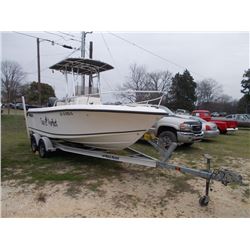 2006 MAKO MARINE 192 CENTER CONSOLE BOAT, S/N MRKV0682K506, 19'-4" LONG, T-TOP, MERCURY 150XL ENG, H