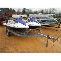 (2) 2008 YAMAHA VX110BB WAVE RUNNER, S/N YAMA1889L708, YAMA 3912F808, GALV DUAL TRAILER