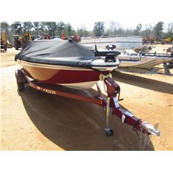 2012 17.5' LARSON BASS BOAT W/LARSON TRAILER, AM/FM STEREO WMP3 & IPOD ADAPT, FISHING SEAT, HYD STEE