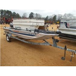 BASS TRACKER PANFISH 16' ALUMINUM BOAT, 20HP MARINER MOTOR, S/A GALV TRAILER, MINN KOTA TROLLING MOT