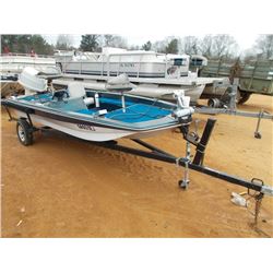 FISHING BOAT, S/N GSY21333D787, 60HP OUTBOARD MOTOR, S/N 67759220, ON S/A TRAILER