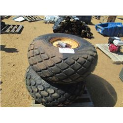 1 LOT (2) 18.4-16A TIRES & RIMS