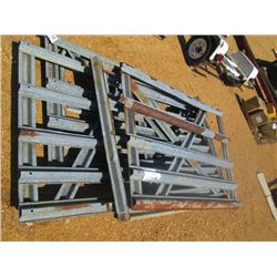 1 LOT (5) MISC SIZE GALV METAL GATES