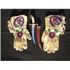 Image 1 : Beaded Gauntlets & Antique Bone Handle Dagger