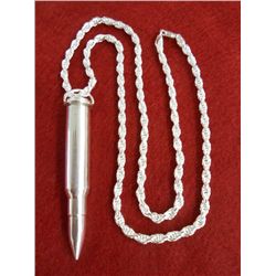 24" Pure Silver Chain, 308 Cal. 2 oz. Silver