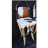 Image 2 : Large Horn Bar Stool with Hair-on Cow Hide