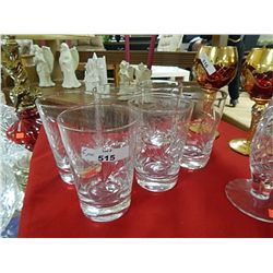 PINWHEEL CRYSTAL GLASSES - 6