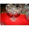 Image 1 : PINWHEEL CRYSTAL CANDY BOWL ON PEDESTAL