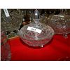 Image 1 : PINWHEEL CRYSTAL BOWL WITH LID AND FEET