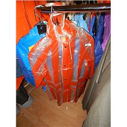 RAIN GEAR - RED STRIPS & CLEAR KIDS - MED RETAIL $20 - BUY NOW IN HOUSE - $10 EA SET