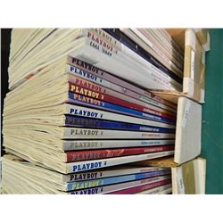 BOX OF COLLECTABLE AND OTHER PLAYBOY MAGAZINES