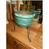 Image 1 : PLANT POT IN WROUGHT IRON STAND
