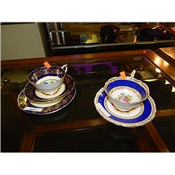 TEA CUPS AND SAUCERS - 5 PC TOTAL