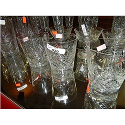 PINWHEEL CRYSTAL GLASSES - 6 TOTAL