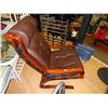 Image 1 : LEATHER & OAK SPRING ACTION ARM CHAIR