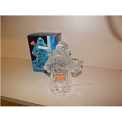 GLASS SANTA CANDLE HOLDER