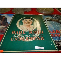 METAL ADVERTISING SIGN - BABE RUTH