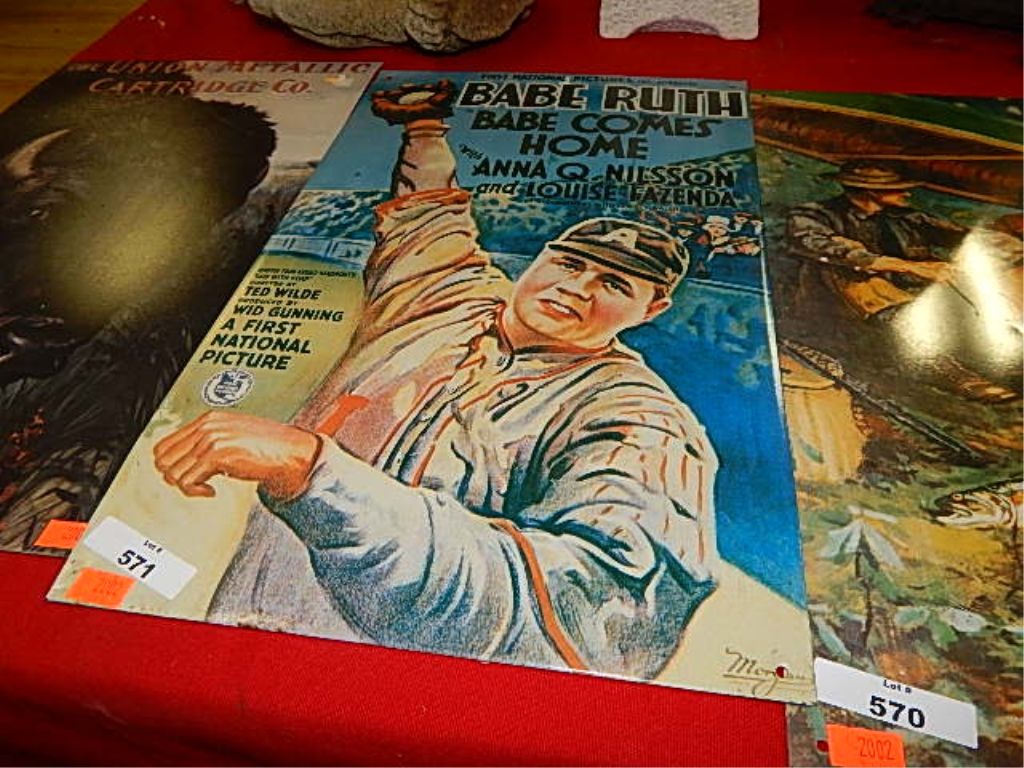 METAL ADVERTISING SIGN - BABE RUTH