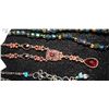 Image 1 : VINTAGE RHINESTONE NECKLACE - BLOOD STONE