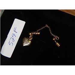 HEART LOCKET OF CHAIN WITH 2 EARING STUDS