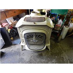 RESOLUTE - WOOD STOVE - PORCELAIN ACCENTS - RETAIL APPOX. $2900