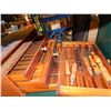 Image 1 : RETRO LARGE CHISSEL / CHARVING SET IN 4 DRAWER CABINET