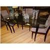 Image 1 : MAHOGANY AND GLASS DINING TABLE