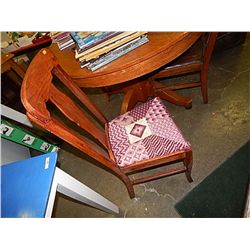 VINTAGE OAK T-BACK DINING CHAIRS - 3 TOTAL
