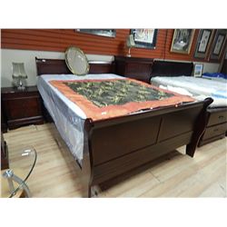QUEEN SLEIGH BED FRAME - NEW OUT OF BOX - END OF LINE UNIT