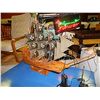 Image 1 : WOOD MODEL - SAILING SHIP - APPROX 2' TALL