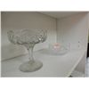 Image 2 : PINWHEEL CRYSTAL CANDY BOWL ON PEDESTAL & 1 OTHER