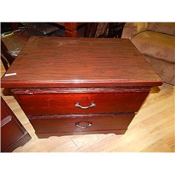 MAHOGANY NITE TABLE - 2 DRAWER