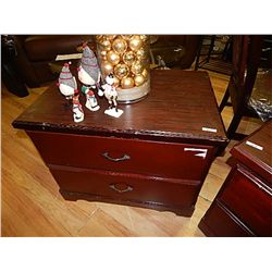 MAHOGANY NITE TABLE - 2 DRAWER