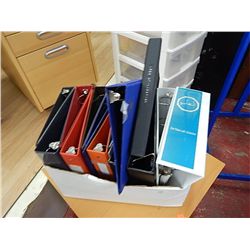 BOX OF BINDERS