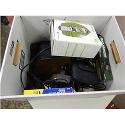 BOX OF CELL PHONES ETC